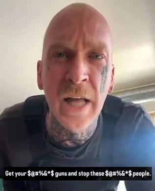 Antifa member urging citizens to get guns and stop ICE